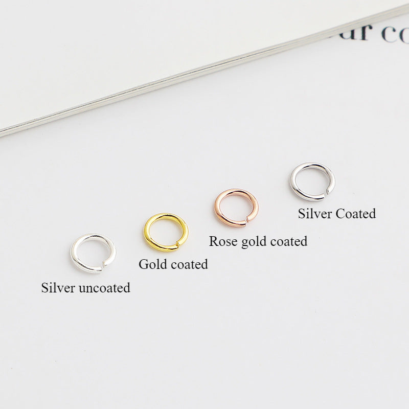 10pcs S925 Sterling Silver Gold Plated Jump Rings  3-7mm