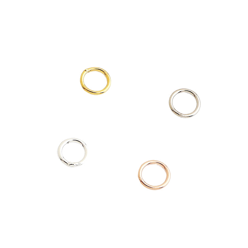 10pcs S925 Sterling Silver Closed Jump Rings 3-7mm
