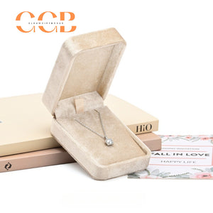 Vintage Velvet Necklace Box Luxury Jewelry Gift Box Retro Rounded Square Jewelry Storage Box Elegant Necklace Packaging