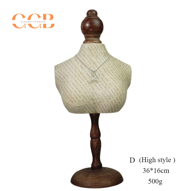 Retro Necklace Display Stand for Jewelry Mannequin Holder