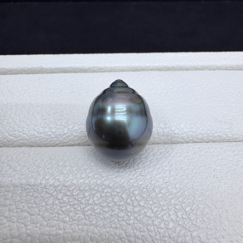 3A Multicolor Tahitian Baroque Drop Pearl Undrilled, Peacock Green Iridescent Rippled Nacre Pearl for DIY Ring Necklace Earrings