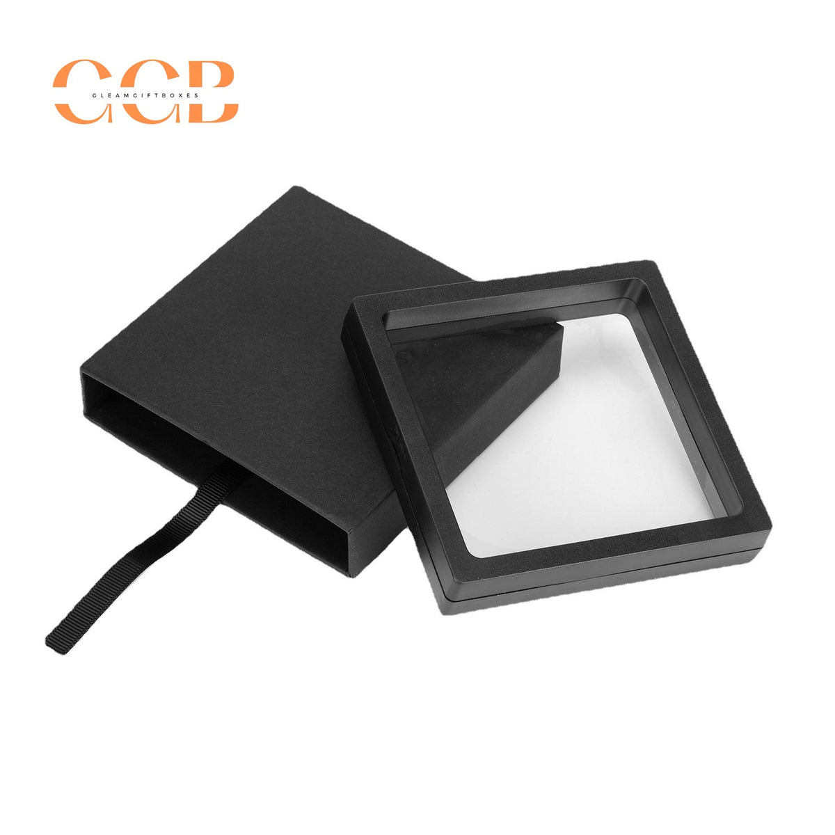 10pcs clear film floating display box dustproof jewelry organizer creative plastic gift packaging case for necklace ring earring bracelet