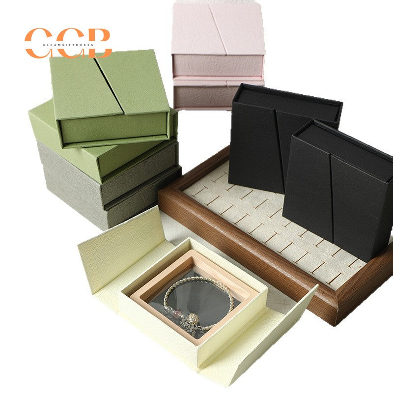 10pcs Dual-Open Jewelry Gift Box Set | PE Film Anti-Tarnish Packaging for Rings, Crystal Bracelets, Necklaces & Brooches