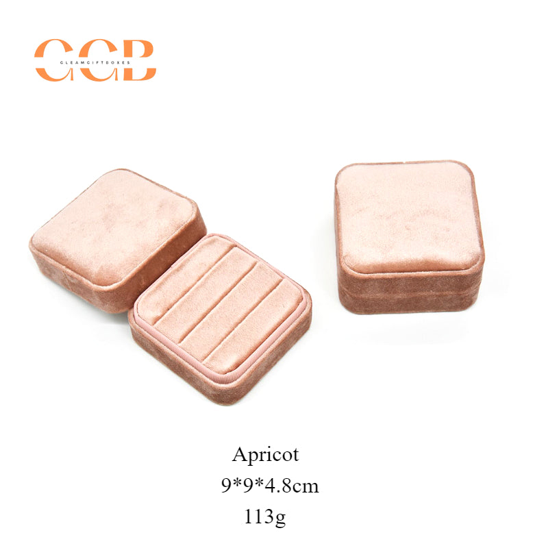 Velvet ring and earring storage box