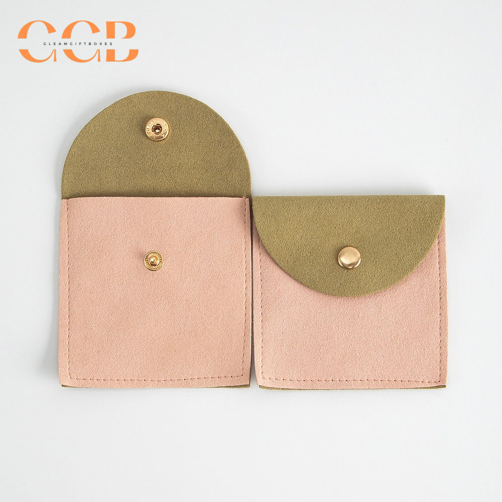 20pcs 8x8cm multi color jewelry pouch, soft suede travel pouch for rings earrings necklaces, customizable jewelry packaging bags