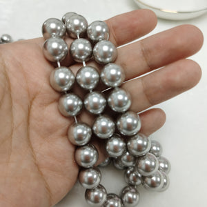 12mm Silver Shell Pearls