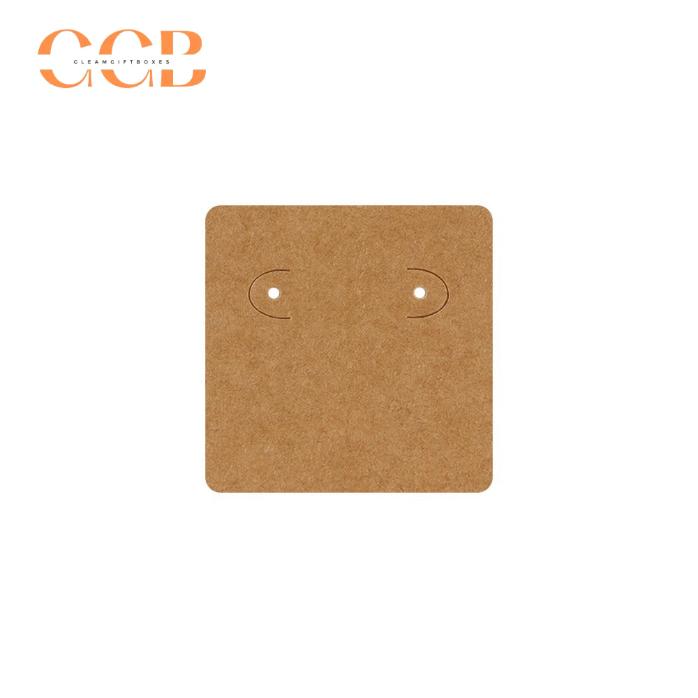 100pcs wholesale 5x5cm earring display cards with two holes for stud hoop jewelry black white paper cards small jewelry packaging