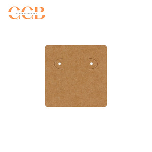 100pcs wholesale 5x5cm earring display cards with two holes for stud hoop jewelry black white paper cards small jewelry packaging
