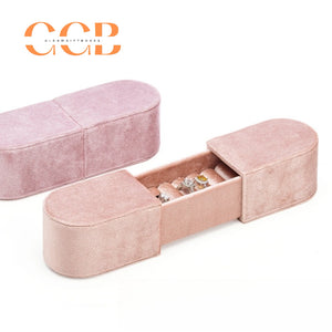 Multi-compartment Velvet Ring Box, Double Open Wedding Ring Bearer, Engagement & Promise Ring Organizer, Bridal Shower Gift, Photo Prop