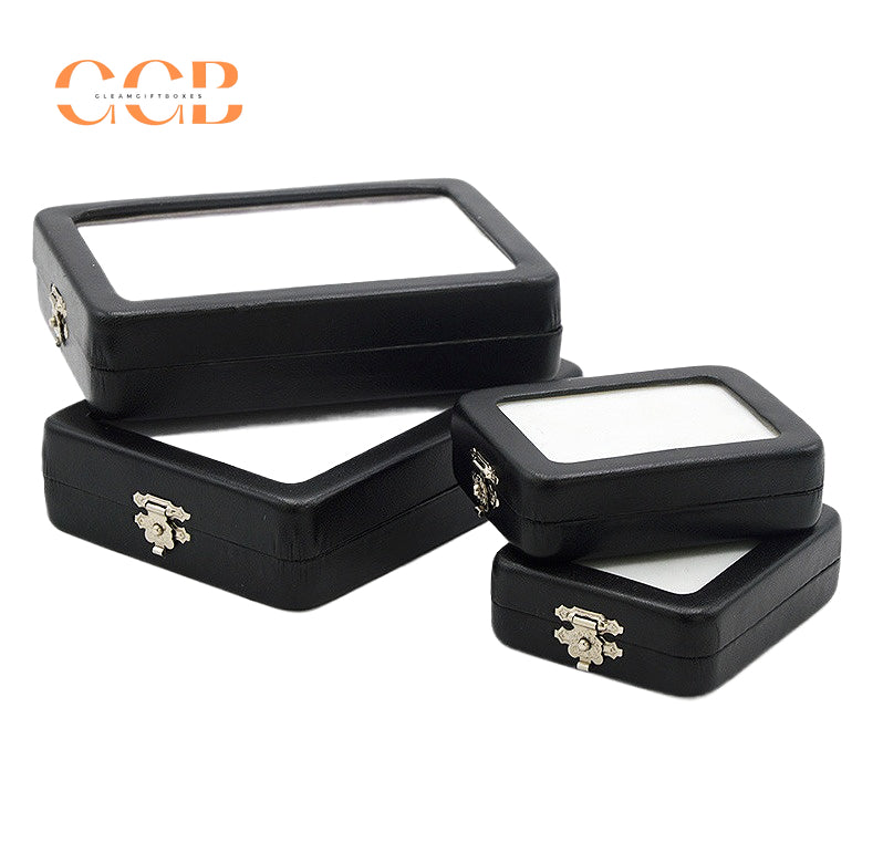 10 pcs Luxury PU jewelry metal box