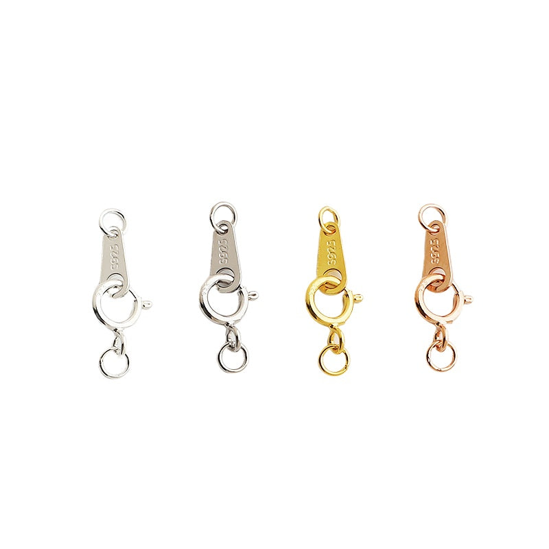 10pcs S925 Silver Gold Plated Spring Clasps