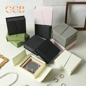 10pcs Dual-Open Jewelry Gift Box Set | PE Film Anti-Tarnish Packaging for Rings, Crystal Bracelets, Necklaces & Brooches
