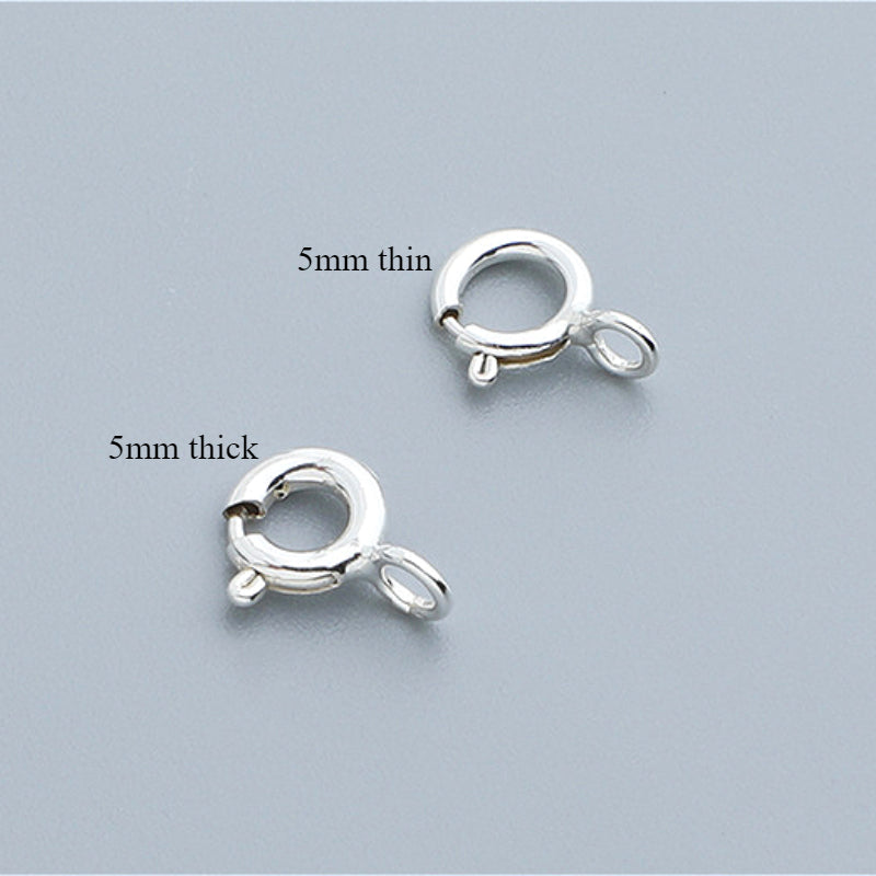 S925 Sterling Silver Spring Buckle for Bracelet & Necklace DIY