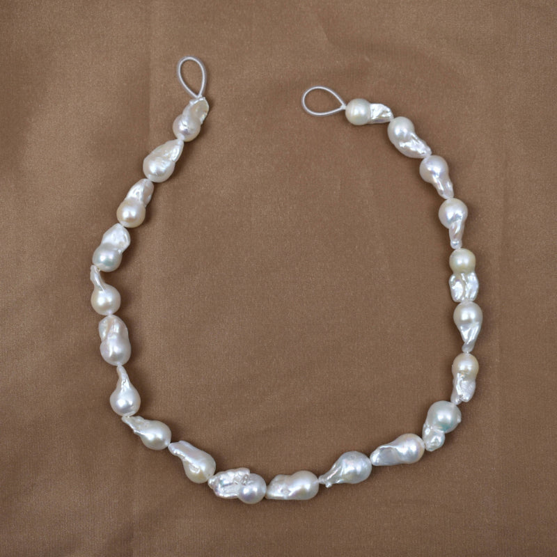 4A 11–18mm Baroque Flameball Pearl Strand, Irregular DIY Pearls Bulk