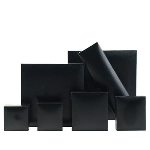Luxury flip lid jewelry packaging box faux leather paper ring box pendant box bracelet box necklace box long chain box wholesale