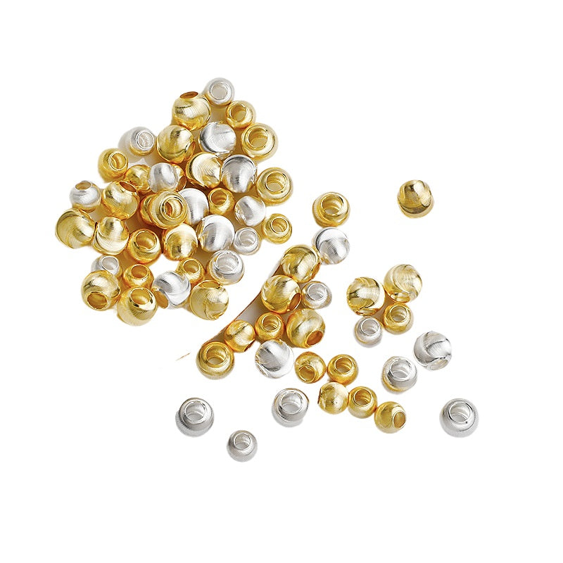 S925 Gold-Plated Cat's Eye Spacer Beads for DIY Jewelry Projects