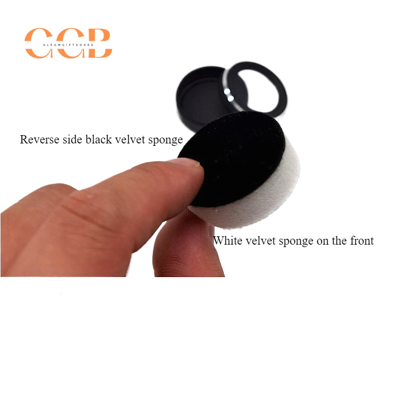 5pcs Clear glass round loose stone display box