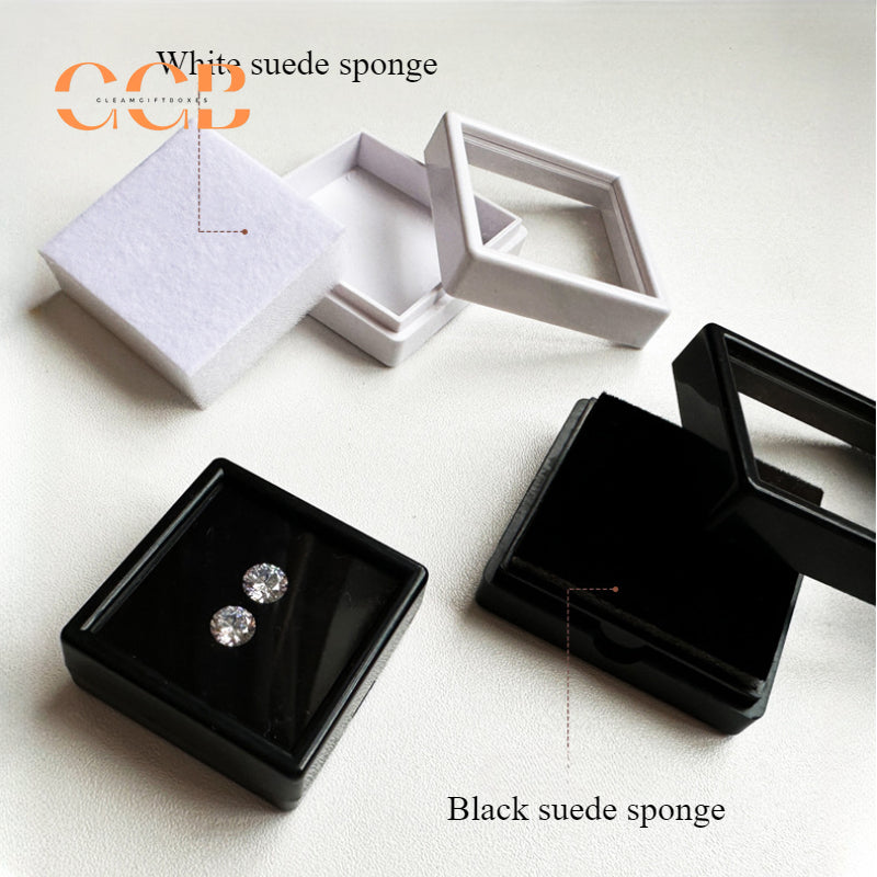 Gemstone Storage Sample Display Box with Loose Stone Organizer