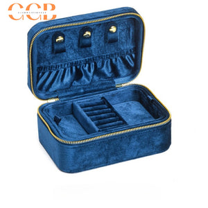 Velvet Travel Jewelry Case, Portable Zipper Organizer for Rings, Earrings & Necklaces, Bridesmaid Gift, Travel Accessory