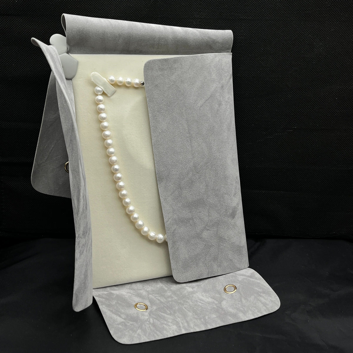 Wholesale Gray Velvet Necklace Pouch