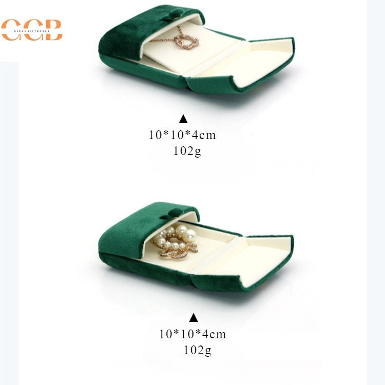 Green Velvet jewelry box set