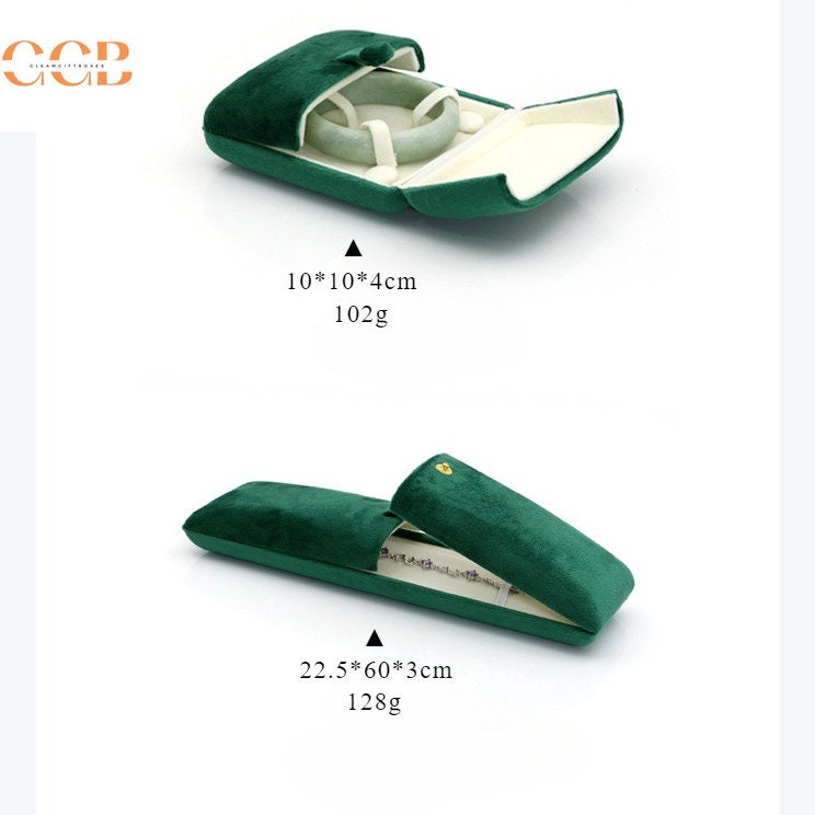 Green Velvet jewelry box set