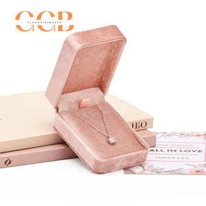 Vintage Velvet Necklace Box Luxury Jewelry Gift Box Retro Rounded Square Jewelry Storage Box Elegant Necklace Packaging