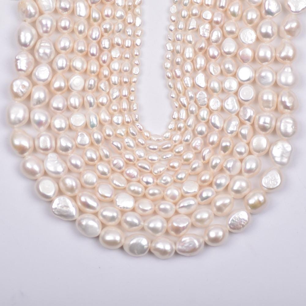 4A 3-11mm Oval Nugget Freshwater Pearl Strand