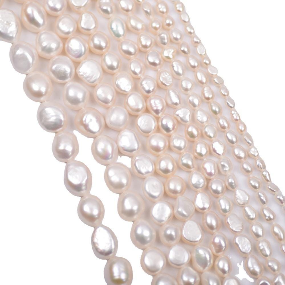 4A 3-11mm Oval Nugget Freshwater Pearl Strand