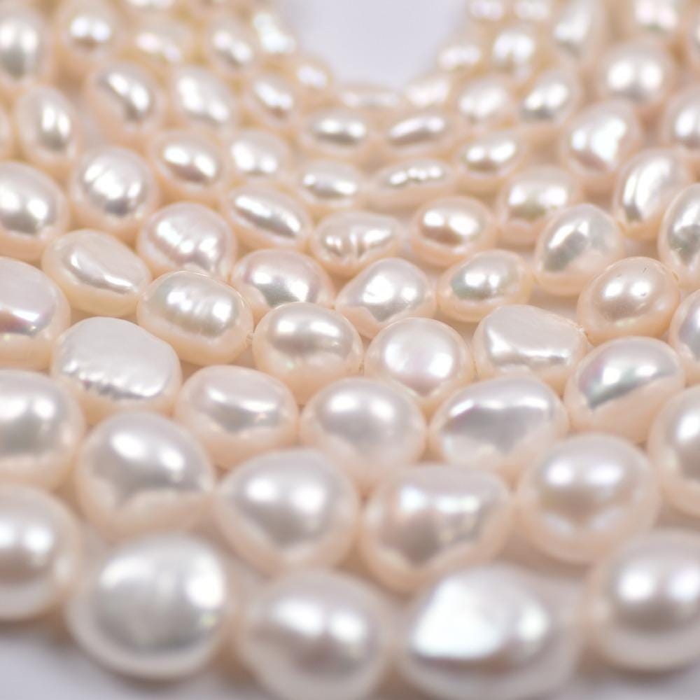 4A 3-11mm Oval Nugget Freshwater Pearl Strand