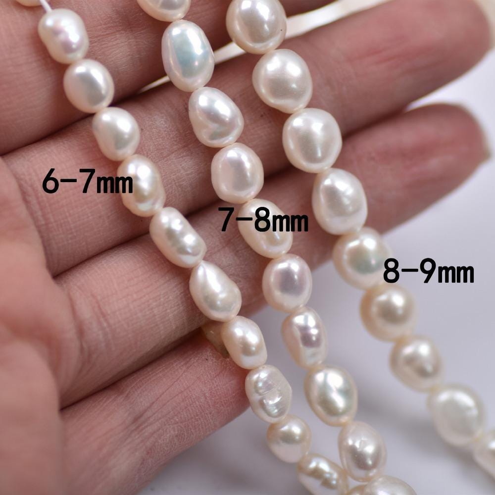 4A 3-11mm Oval Nugget Freshwater Pearl Strand