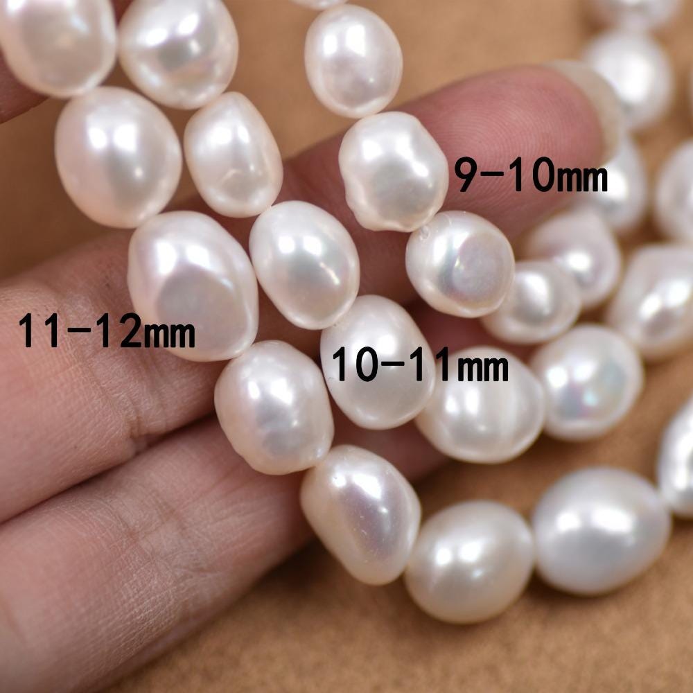 4A 3-11mm Oval Nugget Freshwater Pearl Strand