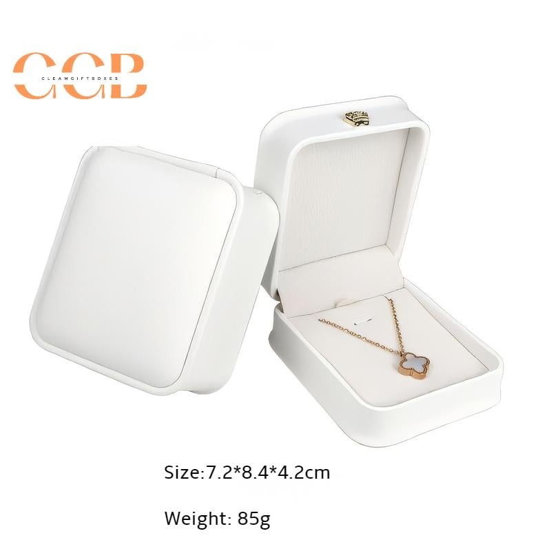Classic PU Leather Crown Engagement Ring Box