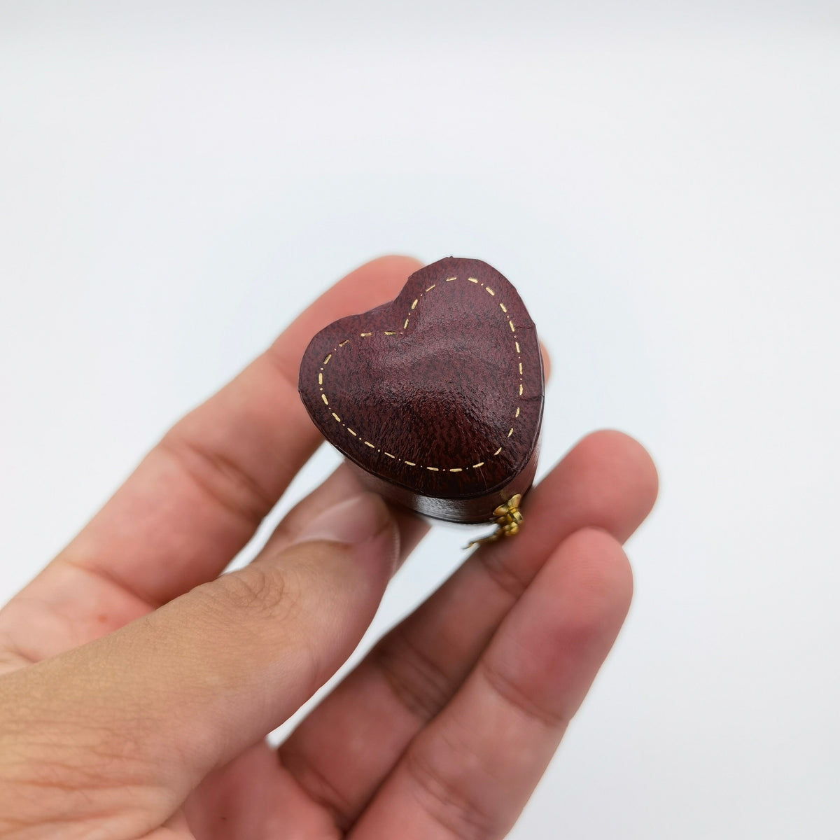 Vintage Heart Red Ring Box Handmade, Engagement & Wedding Set Elegant Keepsake Box, Bridal Photo, Vintage Ring Box