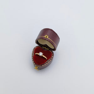 Vintage Heart Red Ring Box Handmade, Engagement & Wedding Set Elegant Keepsake Box, Bridal Photo, Vintage Ring Box
