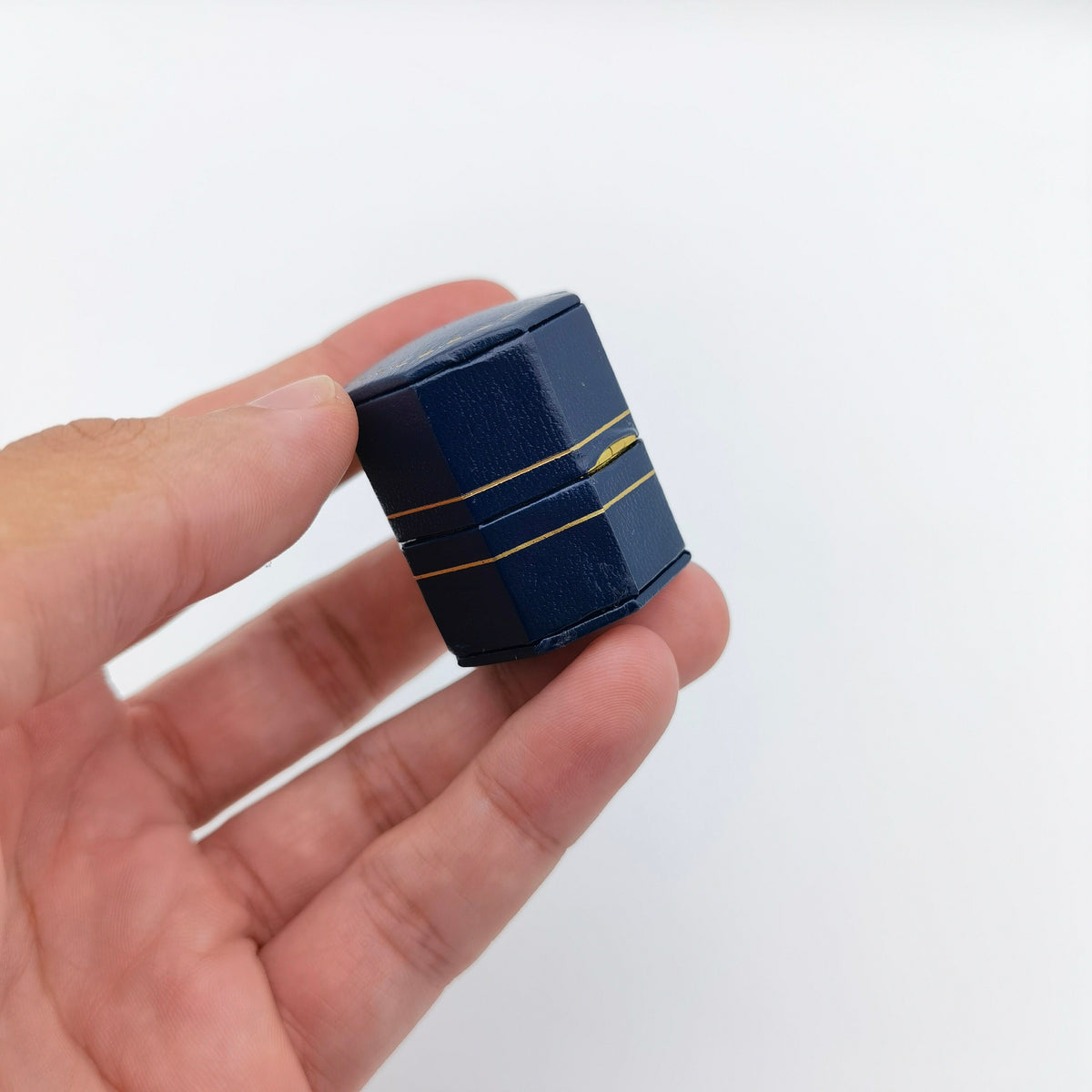 Vintage Style Octagon Hexagon Ring Box Handmade