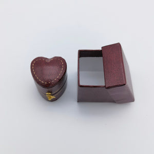 Vintage Heart Red Ring Box Handmade, Engagement & Wedding Set Elegant Keepsake Box, Bridal Photo, Vintage Ring Box