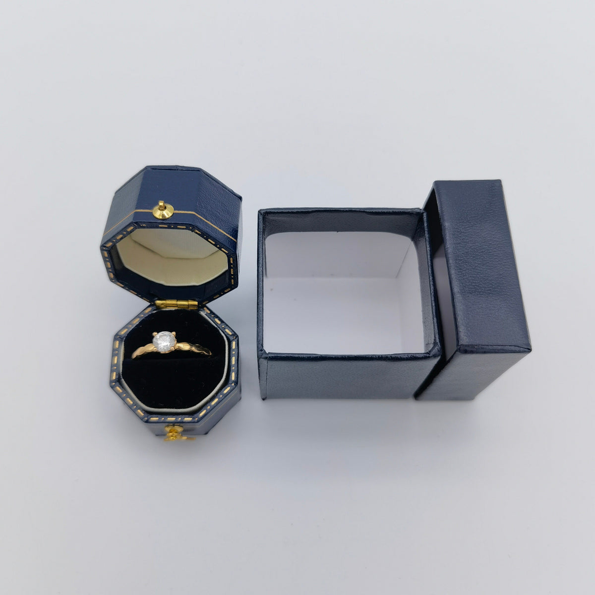 Vintage Style Octagon Hexagon Ring Box Handmade