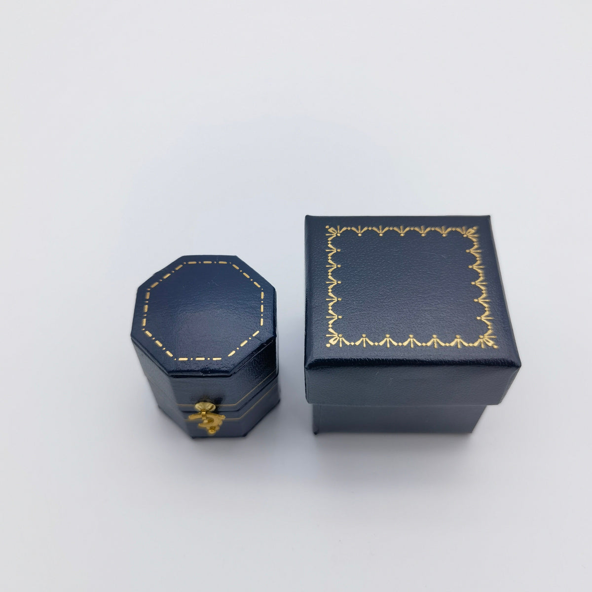 Vintage Style Octagon Hexagon Ring Box Handmade