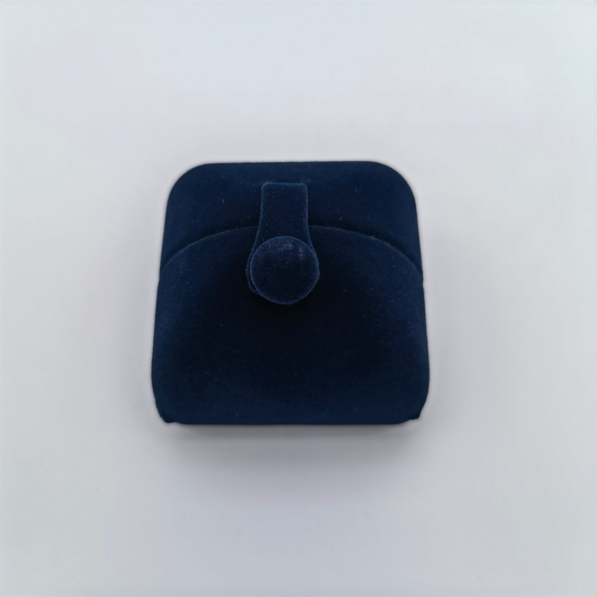 Navy Blue Single Slots Velvet Ring Box