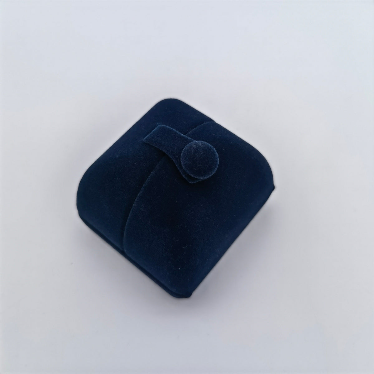 Navy Blue Single Slots Velvet Ring Box
