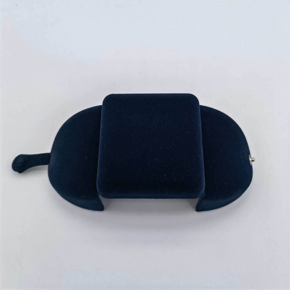 Navy Blue Single Slots Velvet Ring Box