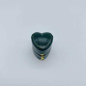 Vintage Heart Green Ring Box Handmade