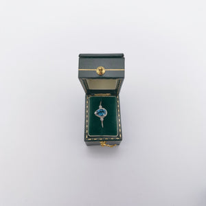 Vintage Style Green Rectangle Ring Box Handmade