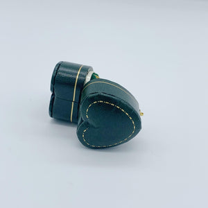 Vintage Heart Green Ring Box Handmade