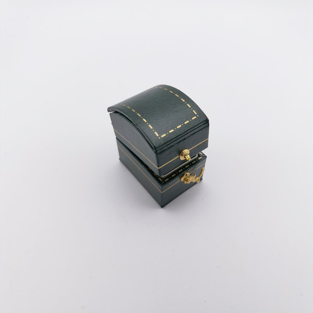 Vintage Style Green Rectangle Ring Box Handmade