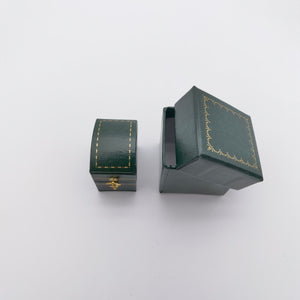 Vintage Style Green Rectangle Ring Box Handmade