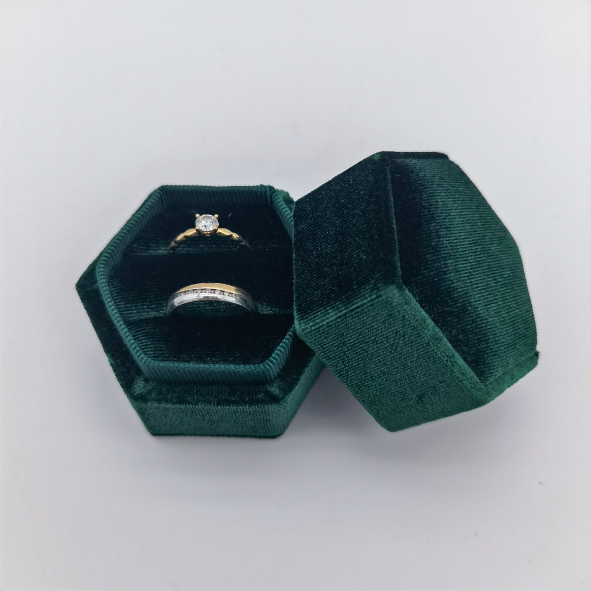 Green Velvet Ring Box