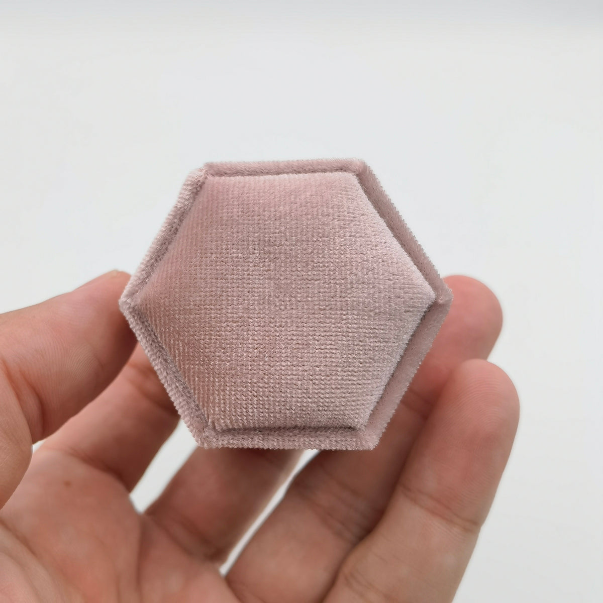 Light Pink Single Slot Velvet Ring Box