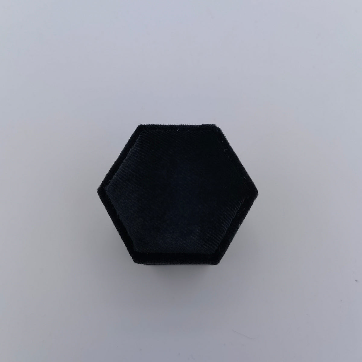 Black Single Slot Velvet Ring Box